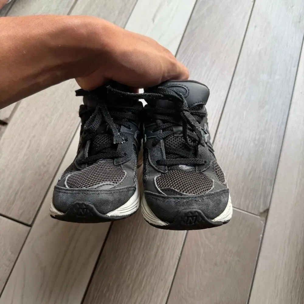 New Balance 2002R Kids Black Sneakers Size 13C